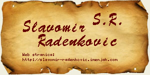 Slavomir Radenković vizit kartica